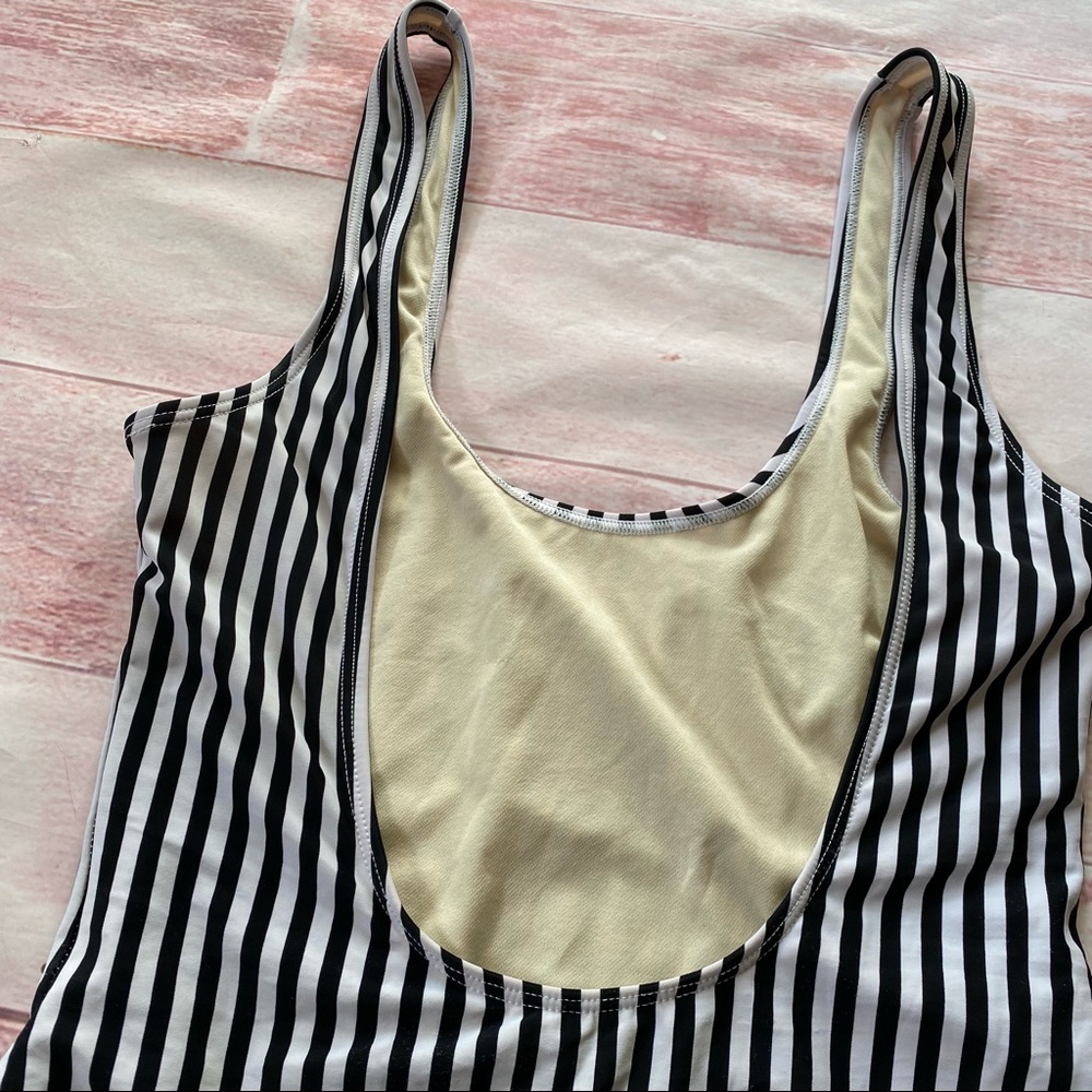 PRIVATE PARTY Black and White Striped One Piece - Picture 7 of 8